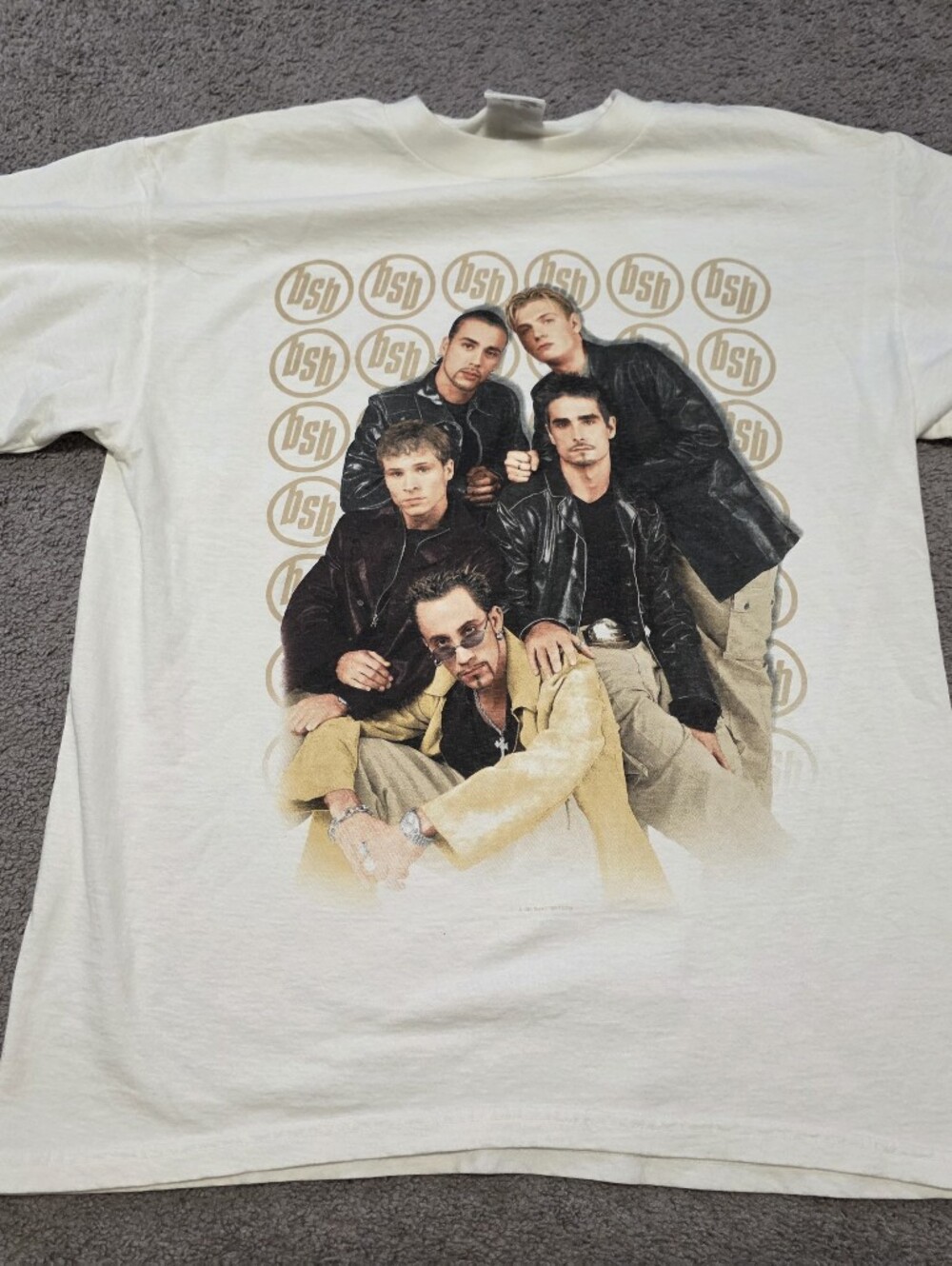 Vintage BSB BACKSTREET boys Band Graphic Tee in Cream